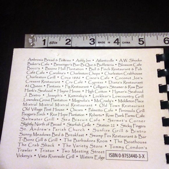 A Taste of Charleston Restaurant Recipes PHYLLIS MYERS 2004  Cookbook - Picture 2 of 5